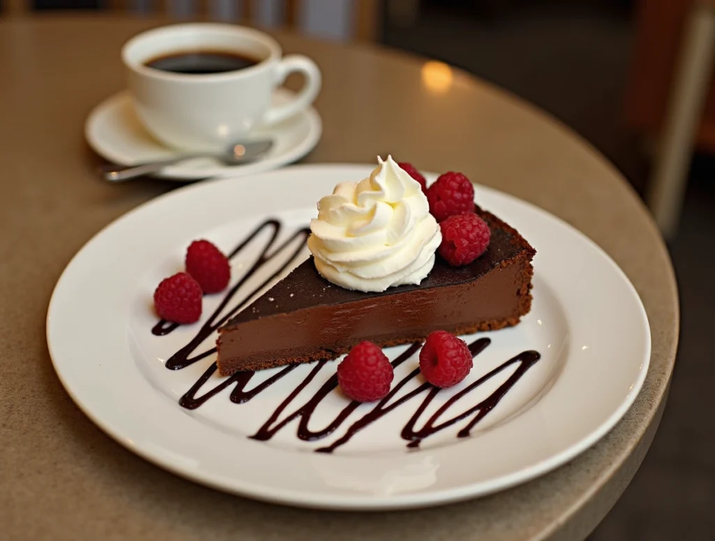 Chocolate torte serving suggestion