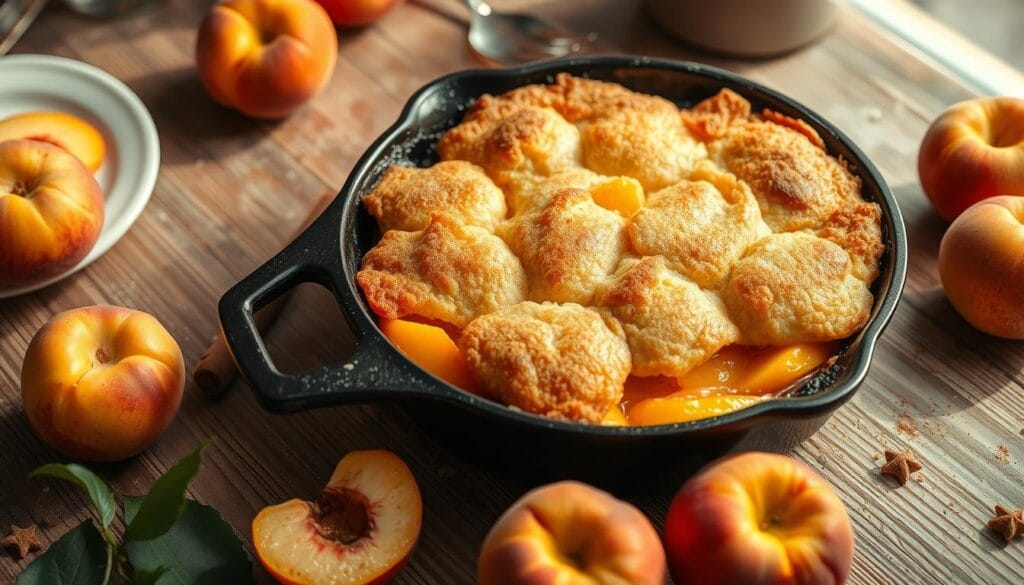 the perfect southern peach cobbler